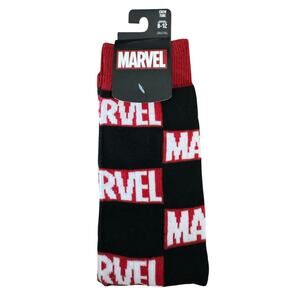 MARVEL Logo Crew Tube Socks NEW Fits Men's Shoe Size 8 - 12